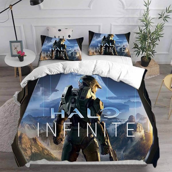 Halo Infinite Cosplay Bedding Sets Duvet Cover Halloween Comforter Sets