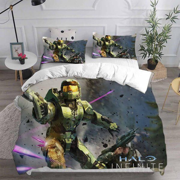Halo Infinite Cosplay Bedding Sets Duvet Cover Halloween Comforter Sets