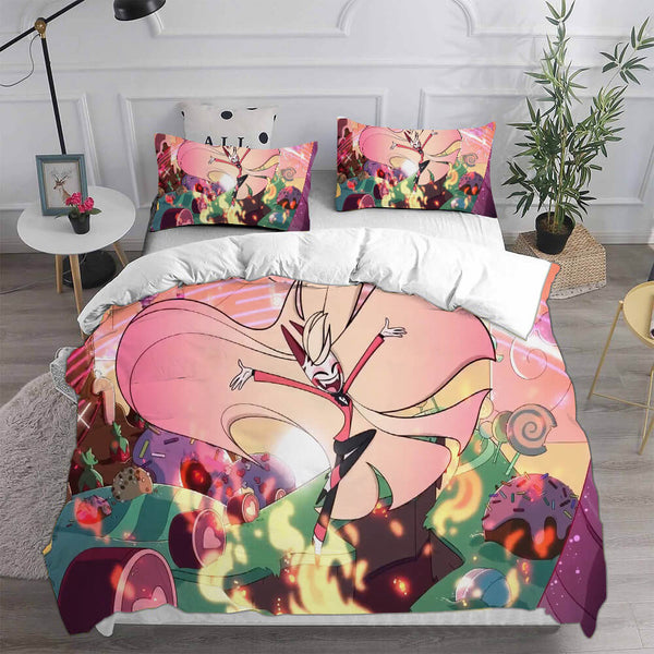 Hazbin Hotel Cosplay Bedding Sets Duvet Cover Halloween Comforter Sets