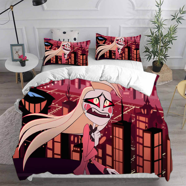 Hazbin Hotel Cosplay Bedding Sets Duvet Cover Halloween Comforter Sets