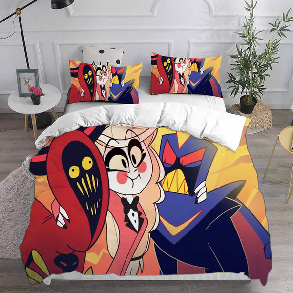 Hazbin Hotel Cosplay Bedding Sets Duvet Cover Halloween Comforter Sets