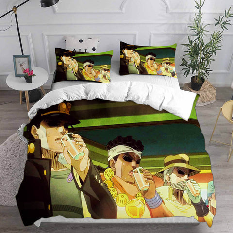 JoJo's Bizarre Adventure Stone Ocean Cosplay Bedding Sets Duvet Cover Halloween Comforter Sets