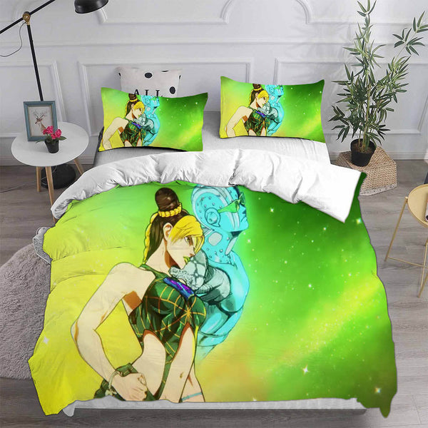 JoJo's Bizarre Adventure Stone Ocean Cosplay Bedding Sets Duvet Cover Halloween Comforter Sets
