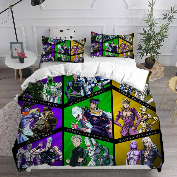JoJo's Bizarre Adventure Stone Ocean Cosplay Bedding Sets Duvet Cover Halloween Comforter Sets
