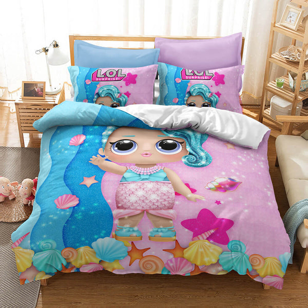 LOL Surprise OMG Dolls Cosplay Bedding Set Duvet Cover Halloween Bed Sheets