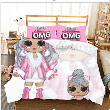 LOL Surprise OMG Dolls Cosplay Bedding Set Duvet Cover Halloween Bed Sheets