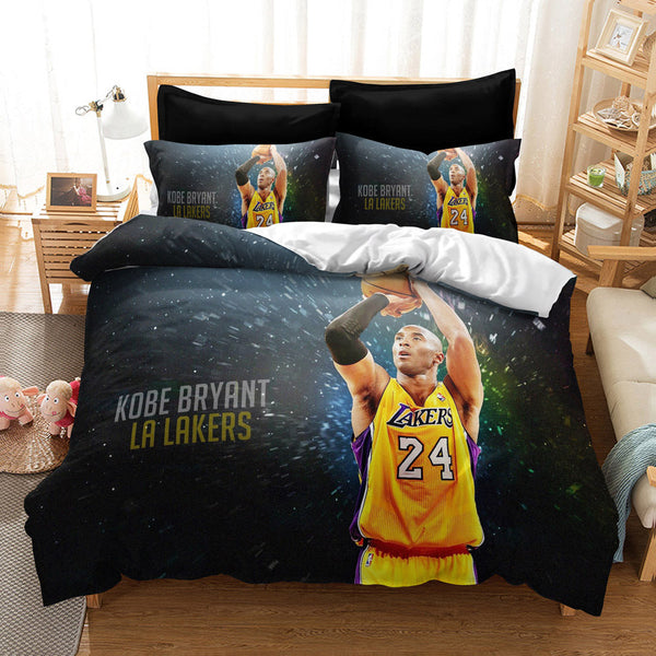 Los Angeles Lakers Kobe Cosplay Bedding Set Duvet Cover Halloween Bed Sheets