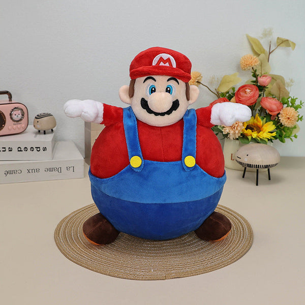 Mario Luigi Plush Toy Soft Stuffed Doll Big Belly Sumo Doll Birthday Holiday Gifts