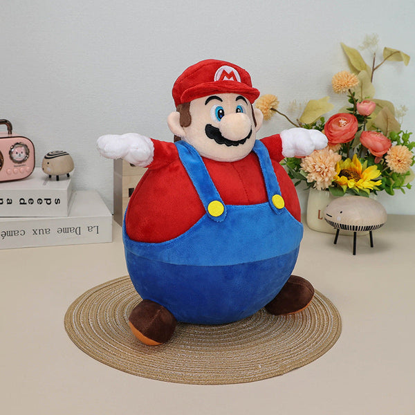 Mario Luigi Plush Toy Soft Stuffed Doll Big Belly Sumo Doll Birthday Holiday Gifts