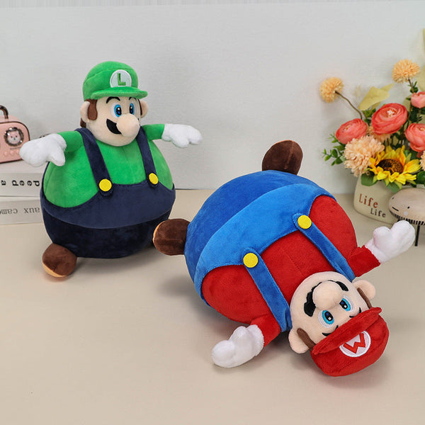 Mario Luigi Plush Toy Soft Stuffed Doll Big Belly Sumo Doll Birthday Holiday Gifts