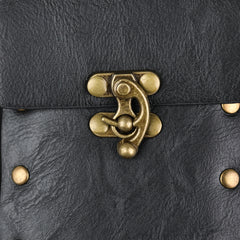 Medieval Alchemy Faux Leather Belt Bag with 2 Cork Potion Vials Fantasy Wizard Waist Pouch Side Pack