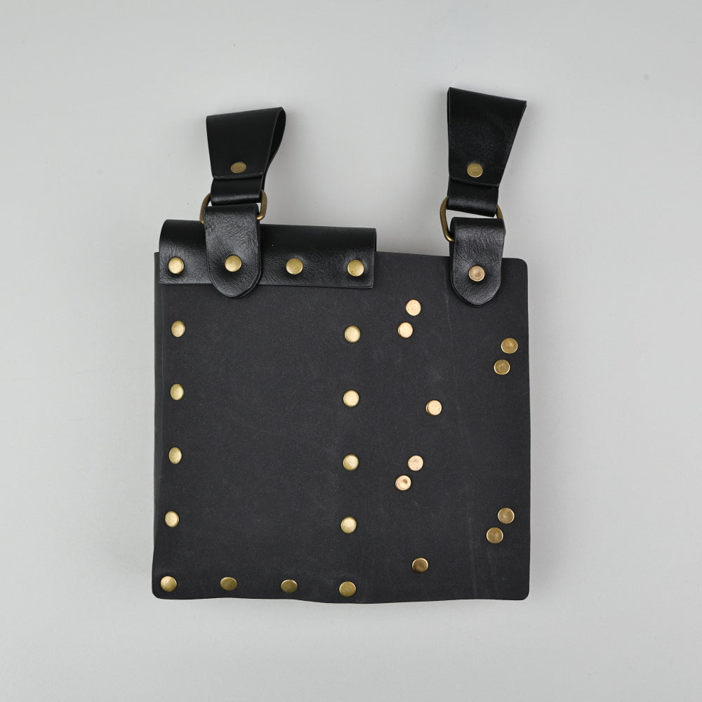 Medieval Alchemy Faux Leather Belt Bag with 2 Cork Potion Vials Fantasy Wizard Waist Pouch Side Pack
