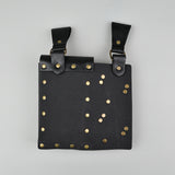 Medieval Alchemy Faux Leather Belt Bag with 2 Cork Potion Vials Fantasy Wizard Waist Pouch Side Pack