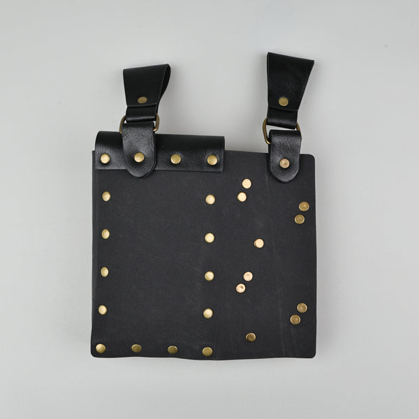 Medieval Alchemy Faux Leather Belt Bag with 2 Cork Potion Vials Fantasy Wizard Waist Pouch Side Pack