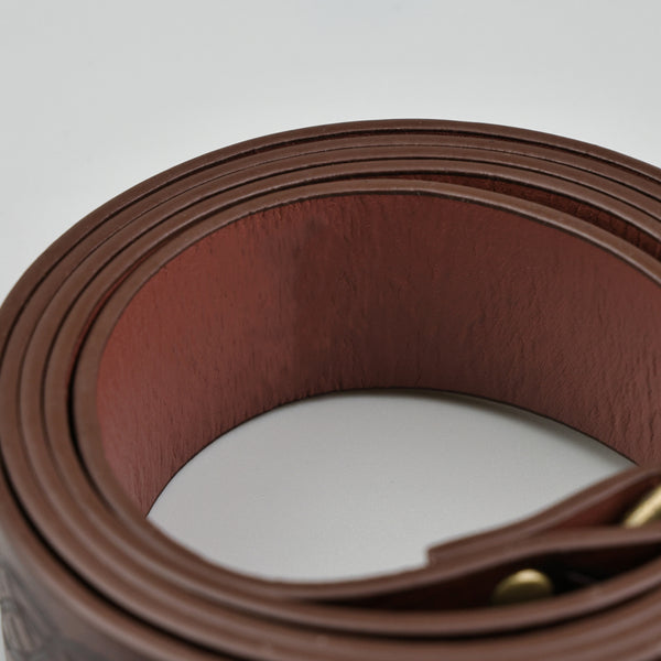 Medieval Vintage Embossed Leather Renaissance Knight Belt O Ring Costume Belts