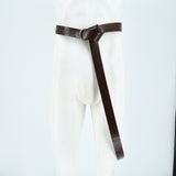 Medieval Vintage Embossed Leather Renaissance Knight Belt O Ring Costume Belts