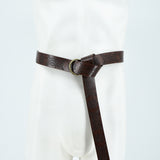 Medieval Vintage Embossed Leather Renaissance Knight Belt O Ring Costume Belts