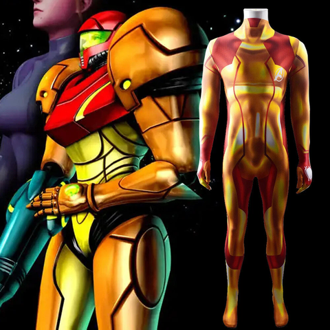 Metroid Dread Samus Aran Jumpsuit Adult Kids Bodysuit Zentai Cosplay Costumes