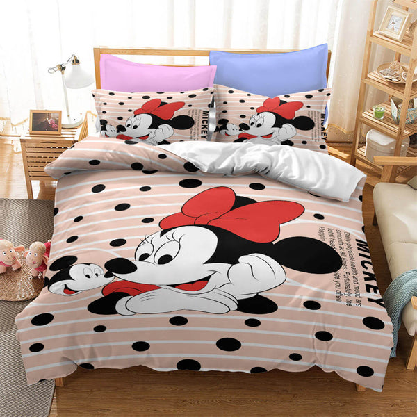 Mickey Mouse Cosplay Bedding Set Duvet Cover Halloween Sheets Bed Set