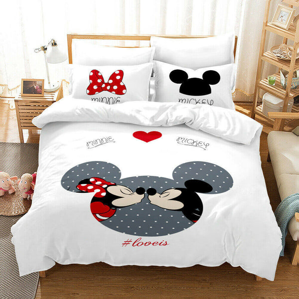 Mickey Mouse Cosplay Bedding Set Duvet Cover Halloween Sheets Bed Set