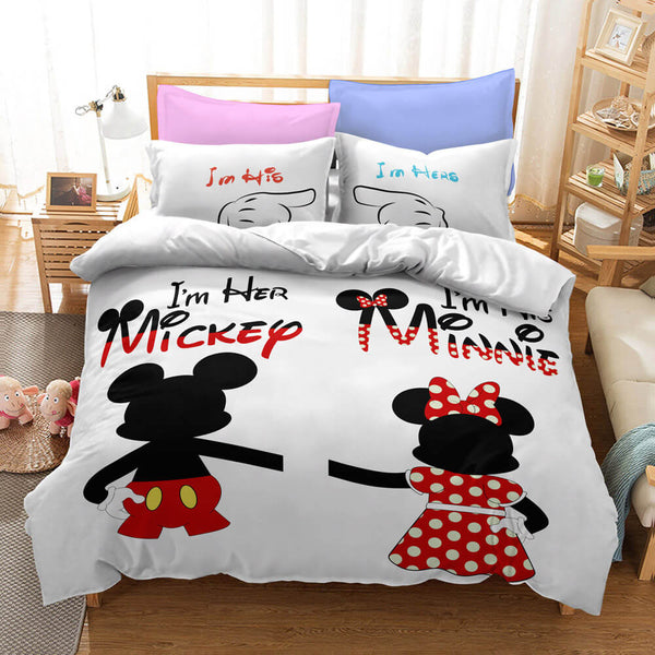 Mickey Mouse Cosplay Bedding Set Duvet Cover Halloween Sheets Bed Set