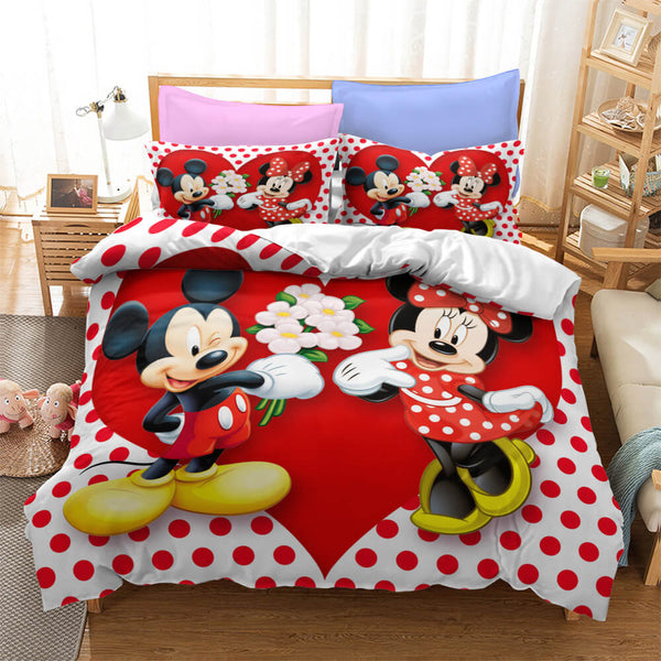 Mickey Mouse Cosplay Bedding Set Duvet Cover Halloween Sheets Bed Set