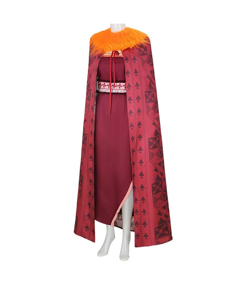 Moana 2 Matangi Dress Cloak Robe Halloween Cosplay Fancy Dress Carnival Suits