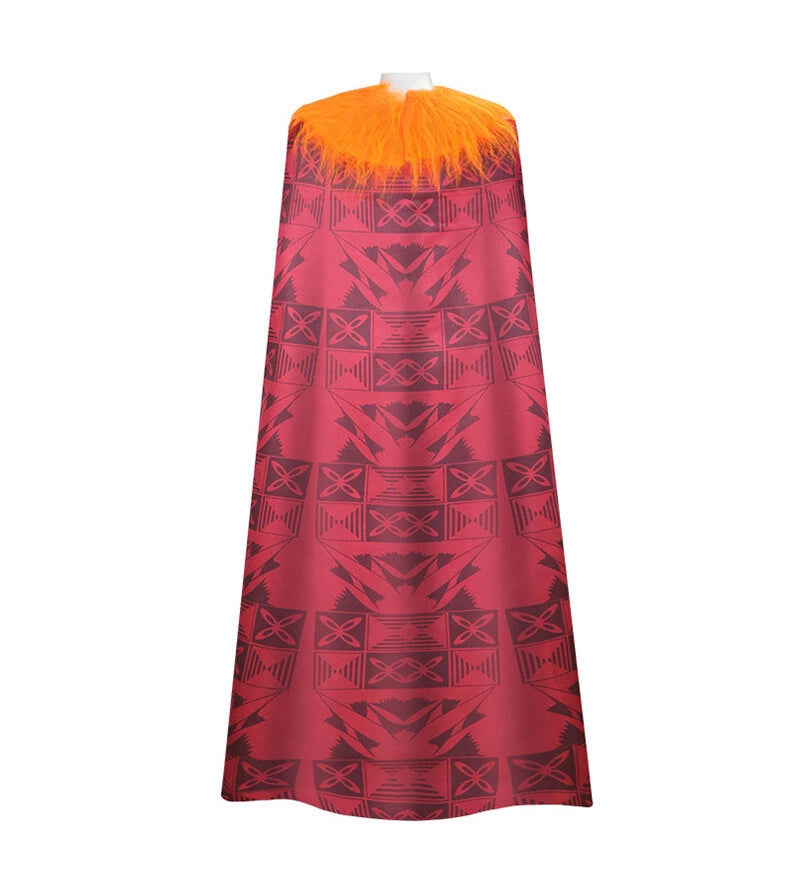 Moana 2 Matangi Dress Cloak Robe Halloween Cosplay Fancy Dress Carnival Suits