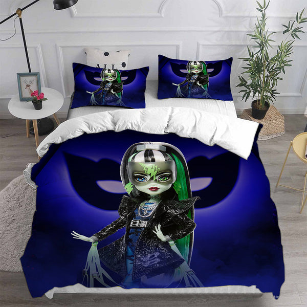 Monster High Bedding Sets Bed Quilt Cover Pillow Case Halloween Cosplay Comforter Sets