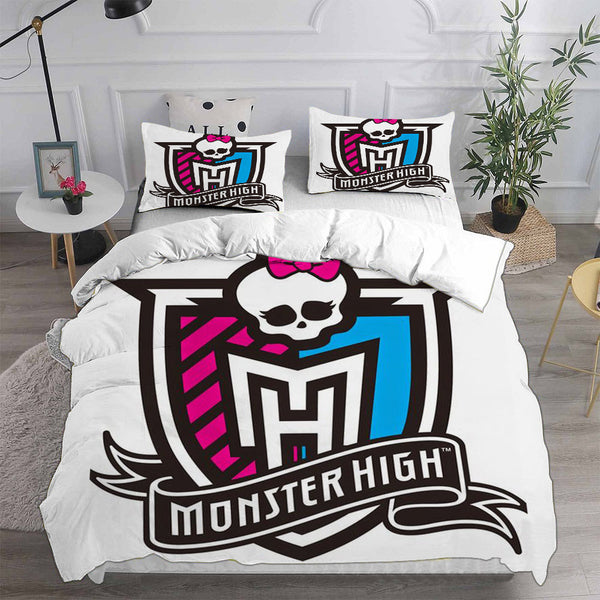 Monster High Bedding Sets Bed Quilt Cover Pillow Case Halloween Cosplay Comforter Sets
