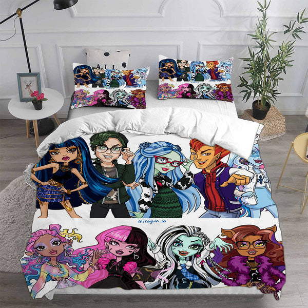 Monster High Bedding Sets Bed Quilt Cover Pillow Case Halloween Cosplay Comforter Sets