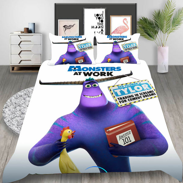 Monsters at Work Cosplay Bedding Set Duvet Cover Halloween Bed Sheets