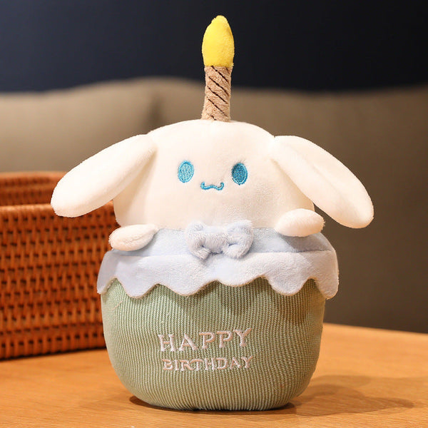 Birthday Cake Plush Toys Soft Stuffed Gift Dolls for Kids Boys Girls