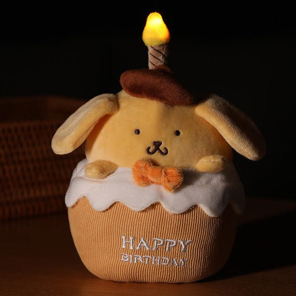 Birthday Cake Plush Toys Soft Stuffed Gift Dolls for Kids Boys Girls