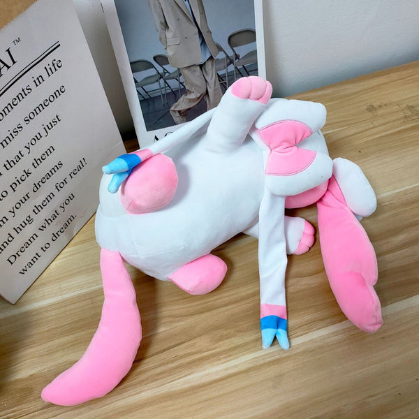 Sleeping Sylveon Plush Toy Soft Stuffed Gift Dolls for Kids Boys Girls