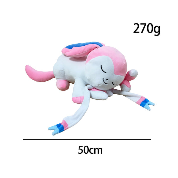 Sleeping Sylveon Plush Toy Soft Stuffed Gift Dolls for Kids Boys Girls