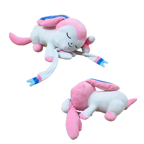 Sleeping Sylveon Plush Toy Soft Stuffed Gift Dolls for Kids Boys Girls