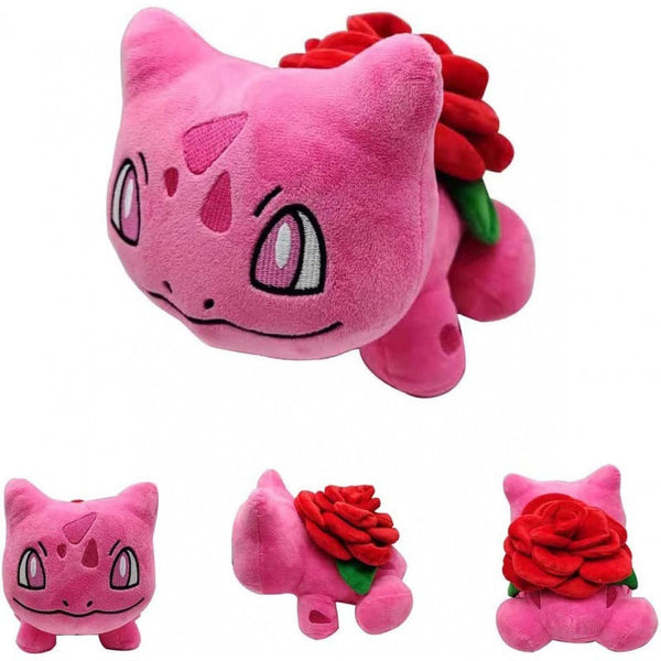 Rose Bulbasaur Plush Toys Soft Stuffed Gift Dolls for Kids Boys Girls