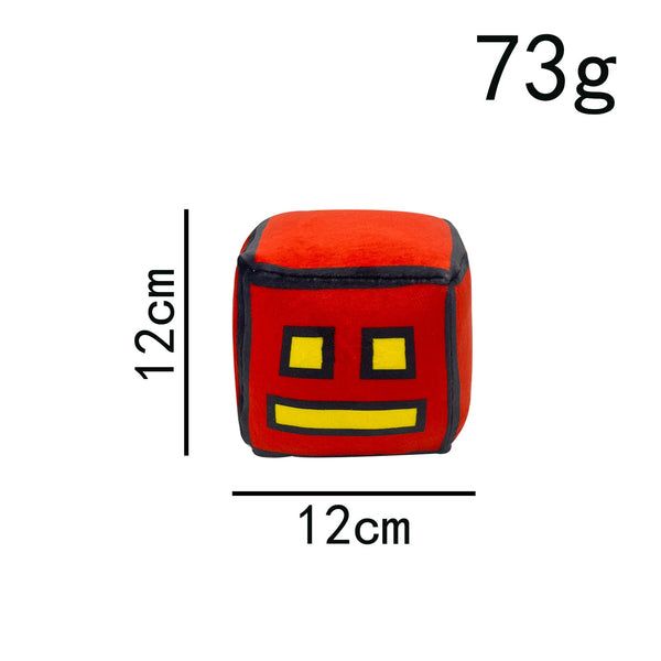 Geometry Dash Cube Plush Toys Soft Stuffed Gift Dolls for Kids Boys Girls