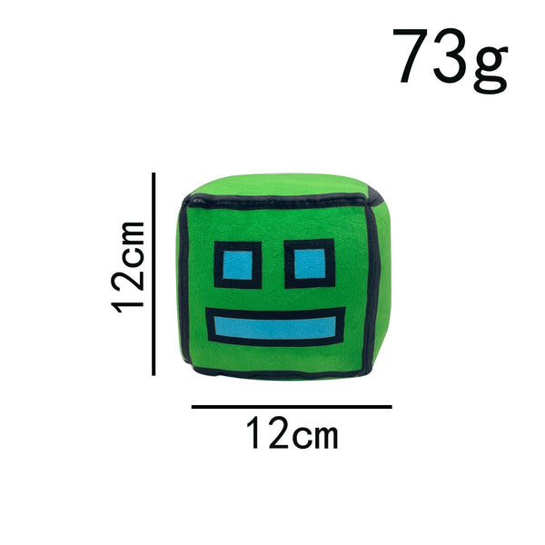 Geometry Dash Cube Plush Toys Soft Stuffed Gift Dolls for Kids Boys Girls