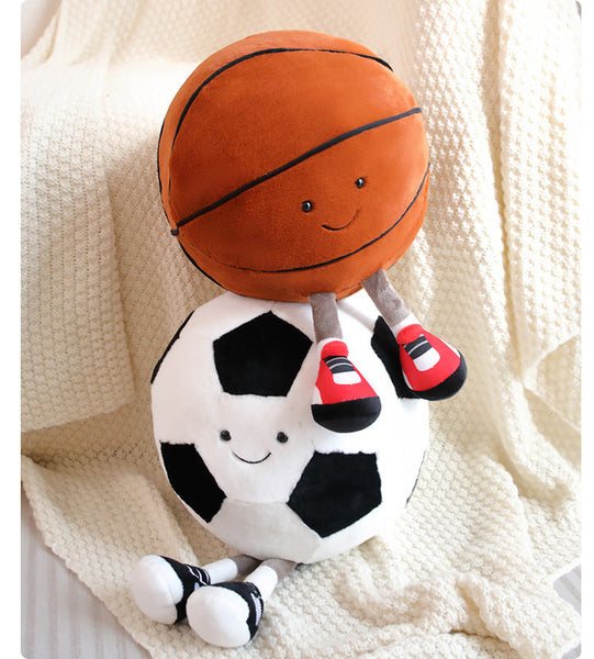 Football Basketball Plush Toy Soft Stuffed Doll Birthday Holiday Gifts for Kids