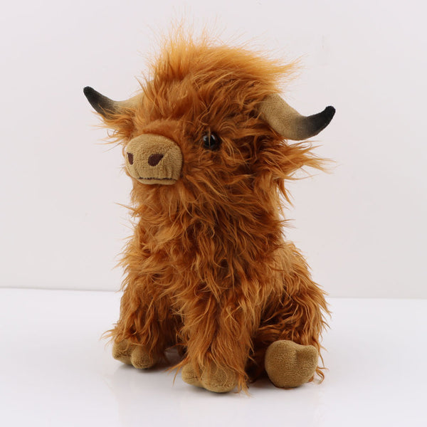 Scottish Highland Cow Plush Stuffed Animals Cow Plush Toys Soft Stuffed Gift Dolls for Kids Boys Girls