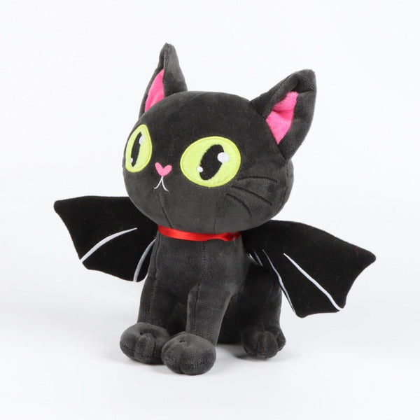Halloween Bat Cat Plush Toy Soft Stuffed Animal Doll Birthday Holiday Gifts for Kids