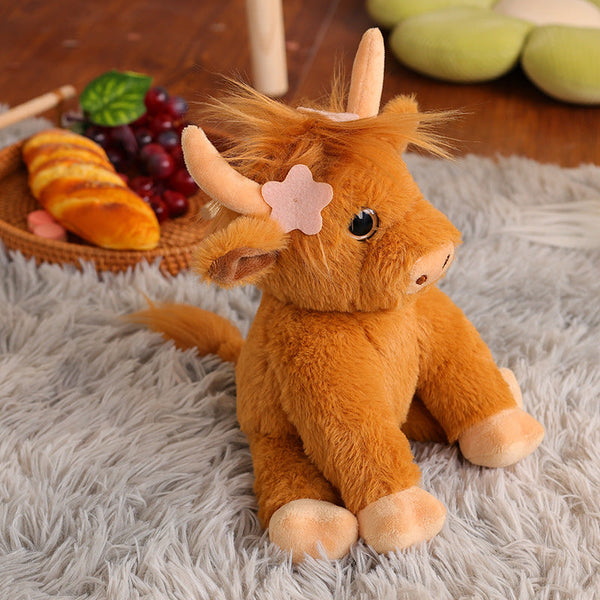 Highland Cow Plush Toys Soft Stuffed Gift Dolls for Kids Boys Girls