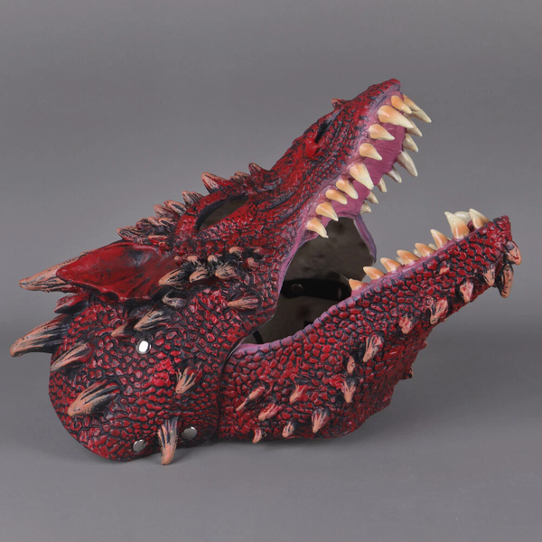 Open Moving Mouth Dragon Dinoaur Masks Cosplay Animal Fancy Dress Headwear Props