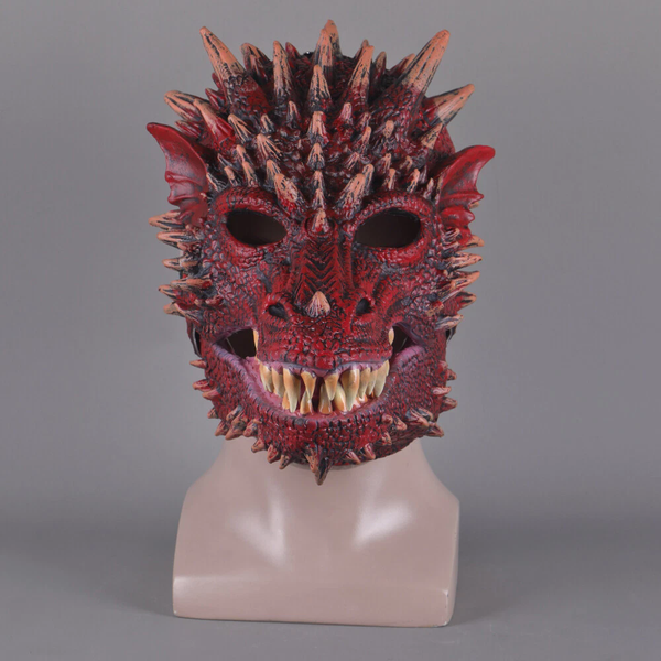 Open Moving Mouth Dragon Dinoaur Masks Cosplay Animal Fancy Dress Headwear Props