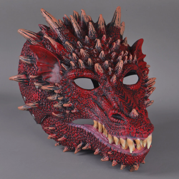 Open Moving Mouth Dragon Dinoaur Masks Cosplay Animal Fancy Dress Headwear Props