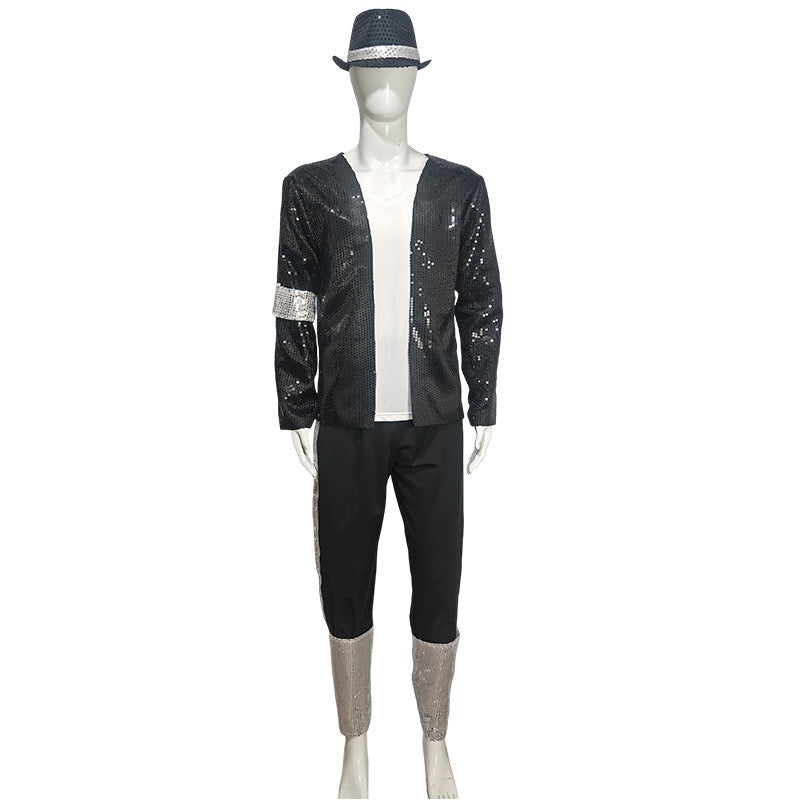 Pop Superstar Michael Jackson Costume Halloween Cosplay Costume for Kids Adults