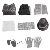 Pop Superstar Michael Jackson Costume Halloween Cosplay Costume for Kids Adults