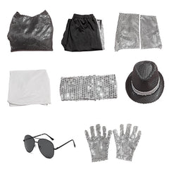 Pop Superstar Michael Jackson Costume Halloween Cosplay Costume for Kids Adults
